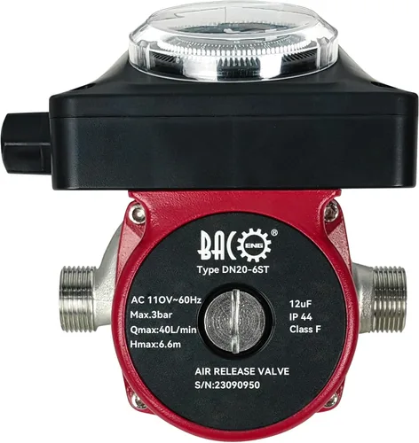 Miniatura 2 de BACOENG Bomba de recirculación de agua caliente, bomba de circulación de agua con inicio/parada automática y temporizador, cabezal ultrasilencioso