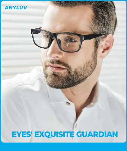 Miniatura 2 de ANYLUV Blue Light Blocking Glasses for Men Women Lightweight Computer Gaming Glasses Anti Eye Strain Rectangle Frame