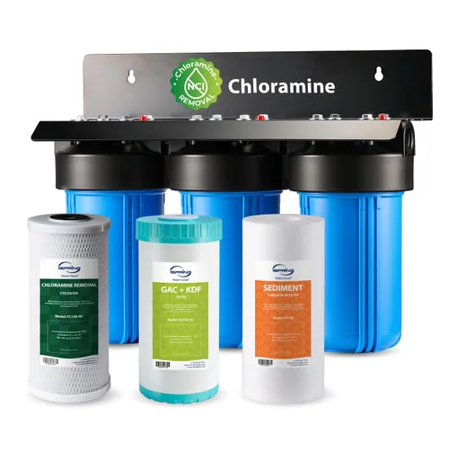 Miniatura 9 de iSpring Sistema de filtro de agua para toda la casa, reduce hierro, manganeso, cloro, sedimentos, sabor y olor, filtro de hierro de 3 etapas