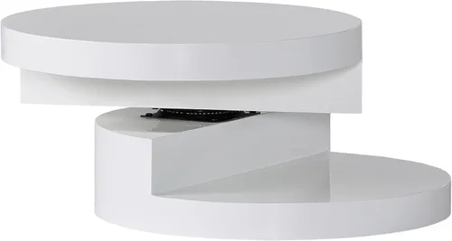 Miniatura 6 de Pequeña mesa de centro giratoria circular Mod Blanco