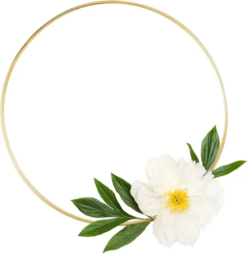 Miniatura 3 de Paquete de 8 anillos de aro de metal grandes con diseño floral de macramé (6 pulgadas, 8 pulgadas, 10 pulgadas, 12 pulgadas) para hacer decoración