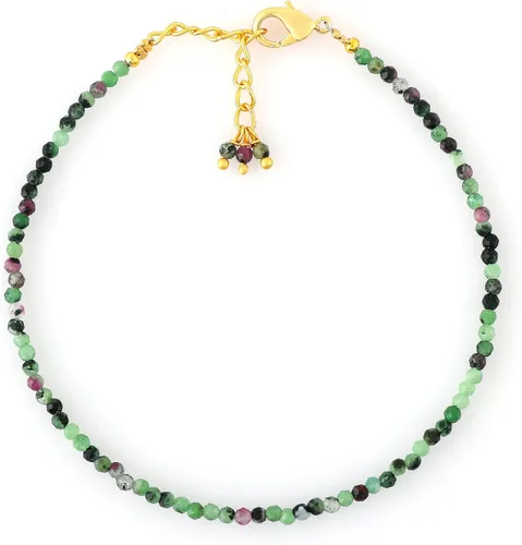 TGH Pulsera de cuentas naturales con piedras preciosas microfacetadas, joyería para ella, cristales curativos energéticos de piedra natal, cadena