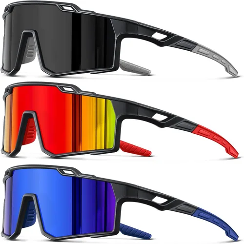 Miniatura 11 de Gafas de sol deportivas polarizadas para hombre, ciclismo, conducción, pesca, protección UV, ligeras, marco grande, gafas de bicicleta de montaña