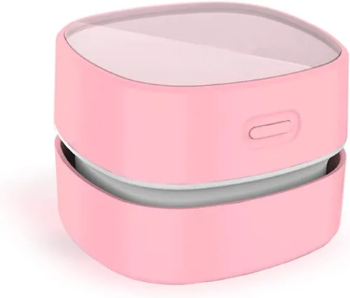 Miniatura 13 de ODISTAR Aspiradora de mostrador, mini barredora de polvo de mesa con temporizador digital, resistencia de hasta 400 minutos, rotación de 360º