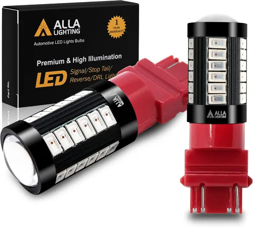 Miniatura 10 de Alla Lighting Bombillas LED T25 3156 3157 de 2800lm, Blanco Reversa/Señal/Freno/Cola Luces DRL 4114 3056 4057 4157 3457K 3057 6000K Xenon Xtreme