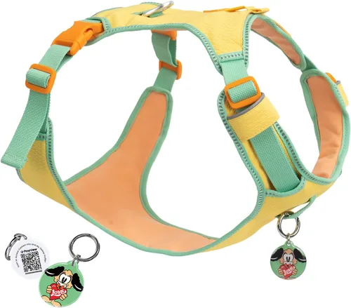 Miniatura 9 de Arnés para perro sin tirones a prueba de fugas para perros pequeños y cachorros, chaleco ligero ajustable con clip frontal y trasero, bolsillo