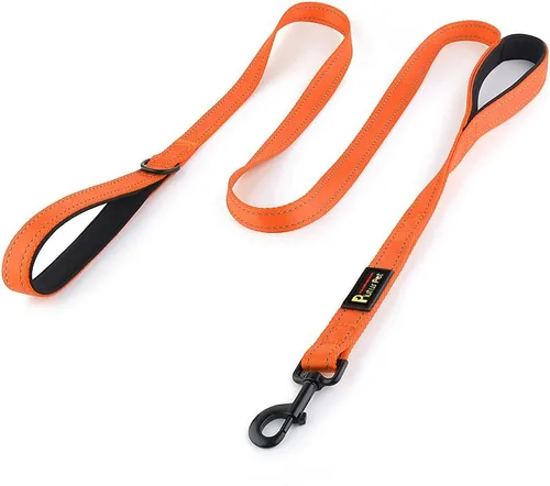 Miniatura 9 de Correa de perro de doble asa Plutus Pet de 6 pies, resistente, reflectante, correa de perro de doble asa para seguridad y entrenamiento, para perros