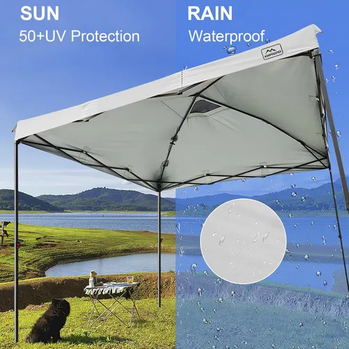 Miniatura 22 de KAMPKEEPER Cubierta de Repuesto Superior para Carpa Toldo Emergente con Ventilación de Aire y Correa Elástica Ajustable, Poliéster Resistente a Azul