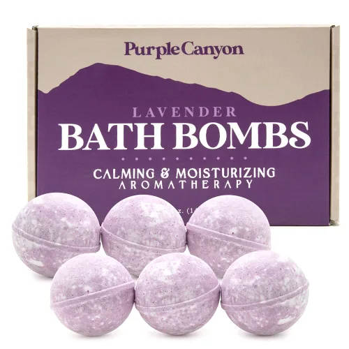 Miniatura 9 de Purple Canyon Bombas de baño de eucalipto para mujer Bomba de baño energizante de menta y eucalipto con aceites esenciales naturales Set