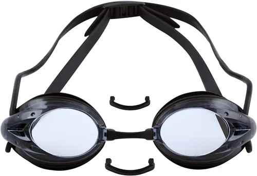 Miniatura 4 de The Friendly Swede Gafas de natación antivaho para mujeres y hombres, con 3 piezas de nariz y funda, lente gran angular, paquete de 2