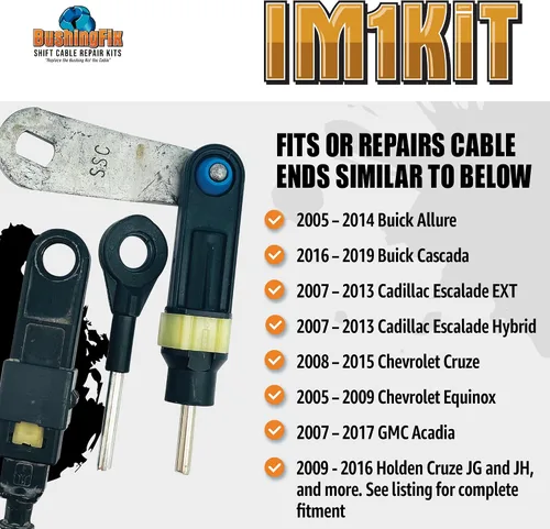 Miniatura 4 de BushingFix IM1KIT1 - Kit de reparación de bujes de cable de cambio de transmisión - Kit de reparación de varillaje de transmisión automática, kit