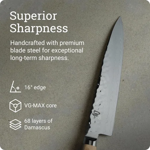 Miniatura 3 de Shun Premier Blonde - Cuchillo utilitario de 6.5 pulgadas, cuchillo japonés hecho a mano, núcleo VG-MAX con revestimiento de acero inoxidable