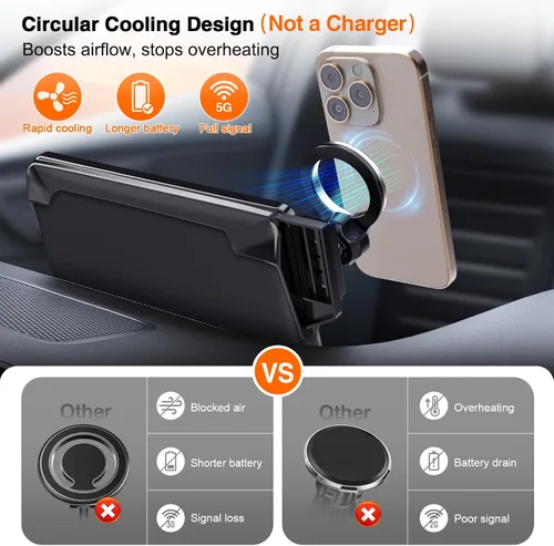 Miniatura 3 de pop-tech Soporte de teléfono de coche para Honda CR-V HR-V 2023 2024 2025 2026: para soporte magnético MagSafe de teléfono celular para accesorios