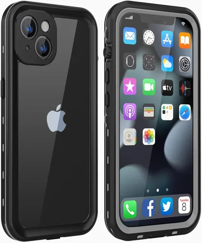Miniatura 10 de Funda impermeable diseñada para iPhone 13 Mini, funda de cuerpo completo con protector de pantalla y protector de lente de cámara, a prueba