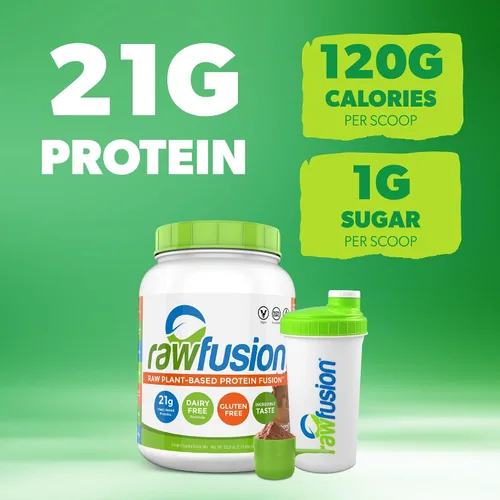 Miniatura 3 de San Nutrition rawfusion Plantas Proteínas en Polvo, natural Chocolate, 1 libra, SAN1041/100/101, 1, 1