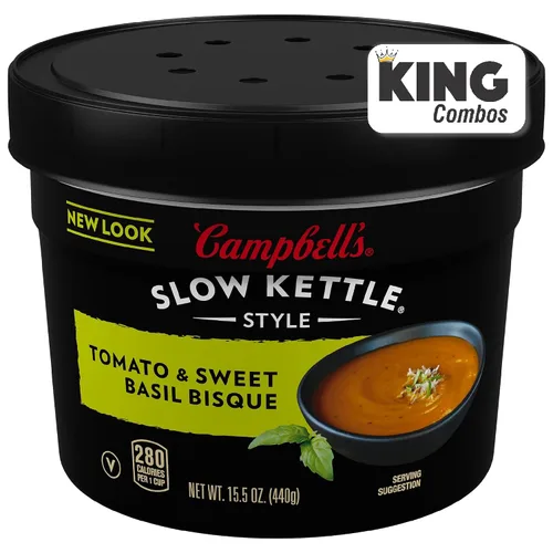 Miniatura 3 de Campbell's Slow Kettle Style - Galletas de tomate y albahaca dulce, 15.5 onzas. Tina + King Combos QR Code paquete de (2)