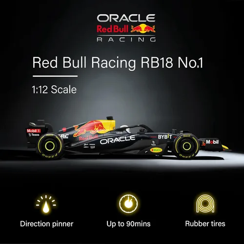 Miniatura 2 de Voltz Toys Auténtico auto de control remoto RedBull Rb18 1:12 F1 con licencia - Serie de autos RC de la colección F1 para niños y adultos - Auto RC