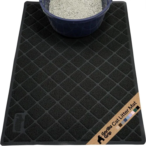 Miniatura 47 de Gorilla Grip - Tapete para atrapar la arena del arenero de gatos, 100% impermeable, fácil de limpiar, respaldo texturizado, suelos más limpios, se
