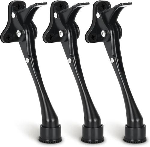 Miniatura 13 de Topes de puerta abatibles de 6 pulgadas con punta de goma antideslizante, soporte inferior resistente de un solo toque, tope de puerta de metal
