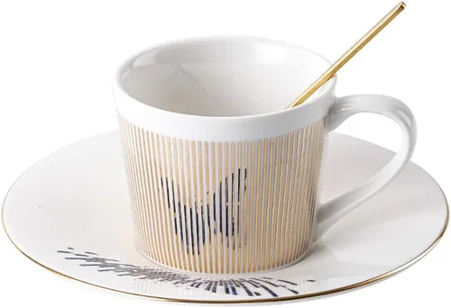 Tazas y platillos de espejo, taza de café con reflejo de espejo, taza de café reflectante, tazas de té y platillos para mujeres, bodas, fiestas, té