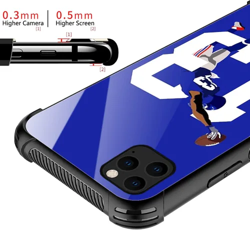 Miniatura 2 de CARLOCA Funda compatible con iPhone 12 Pro, 13 fundas Odell Catch Football para iPhone 12 para niñas y niños, diseño gráfico, a prueba de golpes