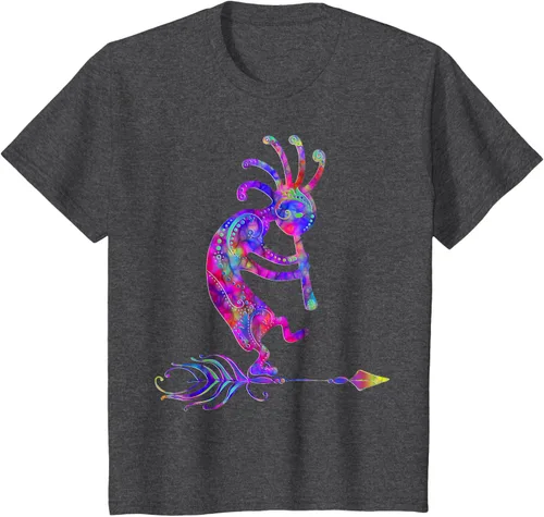 Miniatura 38 de Native American Kokopelli With Feather 2 - Camiseta Fan Fun, Negro, S