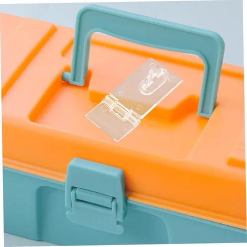 Miniatura 6 de ULTECHNOVO Mini bisagras de bloqueo de acrílico, 10 piezas de bisagras de acrílico transparente con cierre de bisagra de plástico con hebilla