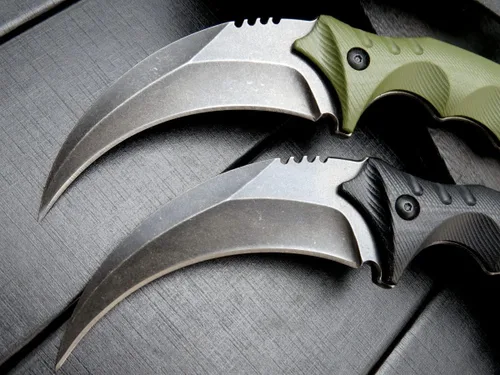 Miniatura 3 de Gtkii Cuchillo de garra Gtk111, hoja de acero D2, mango antideslizante G10, funda Kydex, afilado, campamento al aire libre, caza, herramienta EDC