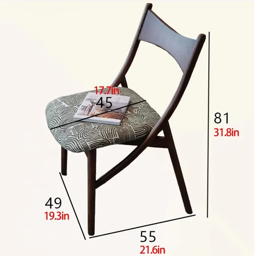 Miniatura 3 de Sillas de comedor de madera, sillas de comedor, silla de cocina, silla lateral de cocina con respaldo alto con paquete suave para salas de estar