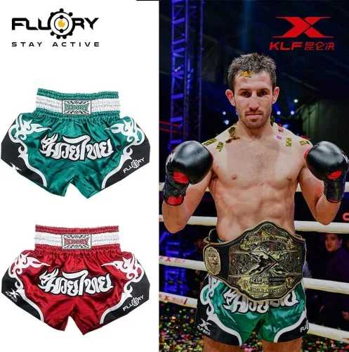 Miniatura 6 de FLUORY Pantalones cortos de lucha Muay Thai, pantalones cortos de MMA, ropa de entrenamiento para lucha contra las artes marciales, ropa corta