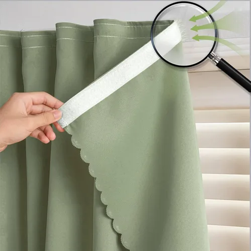 Miniatura 25 de Cortinas autoadhesivas, sin taladrar, sin varilla, cortinas opacas fáciles de instalar para persianas de ventana, dormitorio