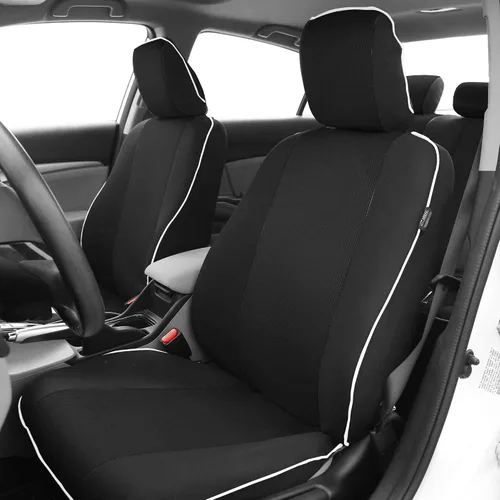 Miniatura 2 de FH Group Edgy Piping FB063115 - Juego completo de fundas para asiento de automóvil, compatible con bolsa de aire y banco dividido, ajuste universal