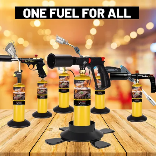 Miniatura 6 de Kit de 4 paquetes de gas MAPP de 14.1 onzas, 99.99% de alta pureza igual a gas MAP más caliente que el propano sin olor, para cocinar, gas