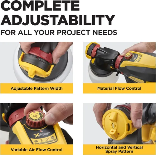 Miniatura 4 de Wagner Spraytech 02419307 FLEXiO 595 Pulverizador de pintura HVLP de mano, boquilla de acabado iSpray y detalle, ajuste completo, diseño ligero