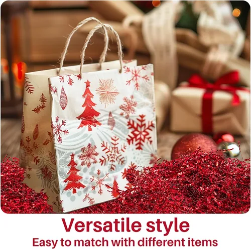 Miniatura 7 de Papel de regalo triturado Sukh de Navidad - Papel de corte arrugado para relleno de confeti como relleno de papel para cestas de relleno