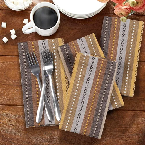 Miniatura 7 de Juego de 12 servilletas de tela 100% algodón puro de 18 x 18 pulgadas, servilletas de boda, lavables a máquina, servilletas de cóctel, beige Beige