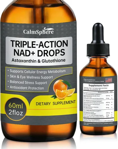 Suplemento líquido NAD+ avanzado – Suplemento NAD de alta absorción para energía celular y apoyo de vitalidad – Apoya la salud cognitiva, la