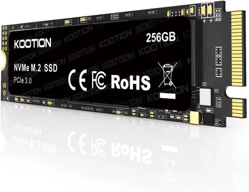 KOOTION SSD NVMe M.2 PCIe 2280 de 256GB | Unidad de estado sólido interna Gen3x4 Disco duro de hasta 3000MB/s | Compatible con laptop y PC de