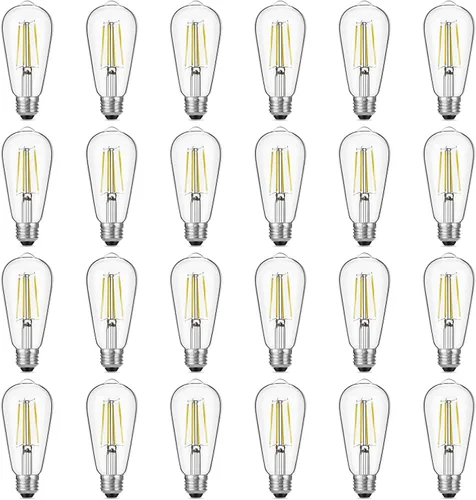 Miniatura 13 de Gozelux – Bombillas LED Edison vintage regulables, 60 vatios equivalentes a 750 lúmenes, 6 vatios, bombillas Edison de luz diurna blanca de 5000K