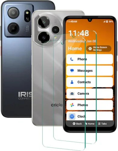 Protector de pantalla para teléfono inteligente CONSUMER CELLULAR IRIS CONNECT 2, AT&T Motivate Pro 2 5G, Cricket Icon Pro 2026 | [2 unidades]