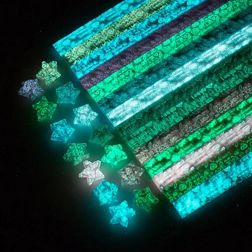 Miniatura 5 de Tiras de origami de estrellas, patrones de cielo estrellado, estrellas de papel, tiras de papel hechas a mano, artesanías (540 piezas)