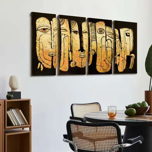 Miniatura 2 de Empire Art Direct Totem Poles - Arte de pared de metal abstracto pintado a mano, escultura de pared de hierro mixto Primo, decoración de pared 3D