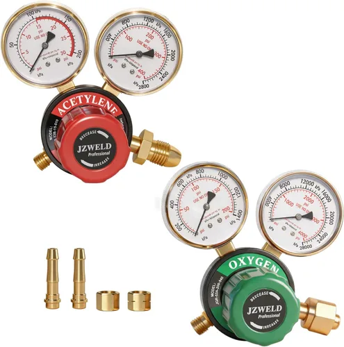 Miniatura 8 de Reguladores de acetileno CGA510, Regulador de acetileno para soldadura, Conexión de entrada CGA510 de calibre de acetileno, CGA510 Regulador