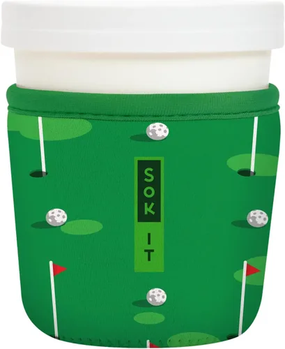 Miniatura 138 de Sok It IceCreamSok - Funda de neopreno aislada (flores abstractas, pintas de helado cónicas)