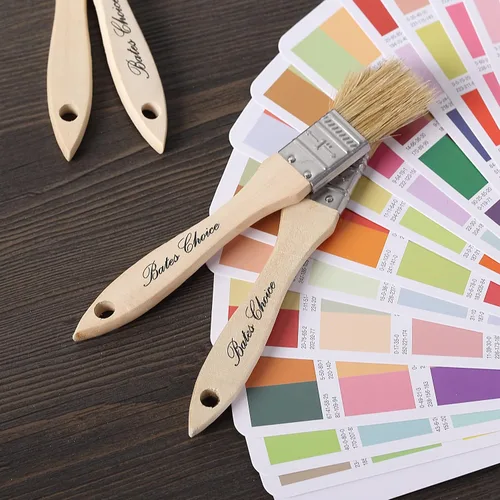 Miniatura 9 de Bates - Pinceles de pintura de cerdas naturales de 1 pulgada, juego de 16 unidades para pintura de astillas, tinte de madera y uso general