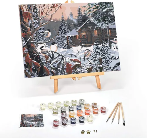 Miniatura 25 de Ledgebay Kit de Pintura por Números DIY para Adultos con Lienzo Enmarcado, de Principiante a Avanzado, los Kits Incluyen Juego de Pintura Acrílica