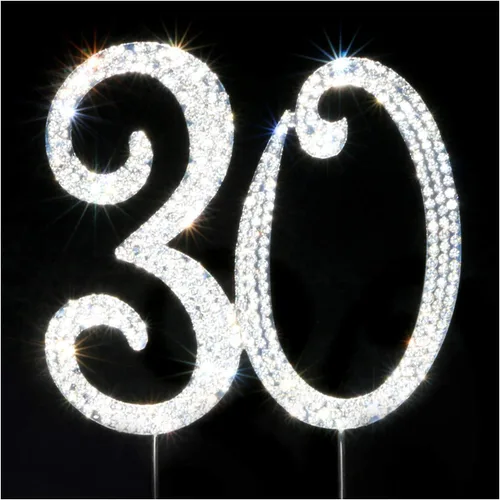 Miniatura 15 de 50 decoraciones para tartas Gemas de diamantes de imitación brillantes de alta calidad Ideas de decoración de fiesta de cumpleaños 50 o Oro