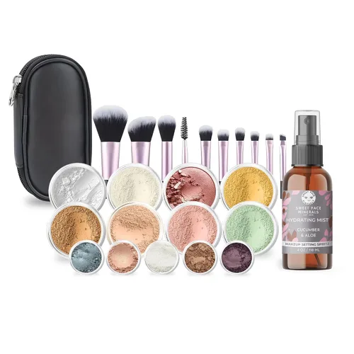 Miniatura 15 de Kit de maquillaje mineral de tamaño completo, set de base mate, Beige