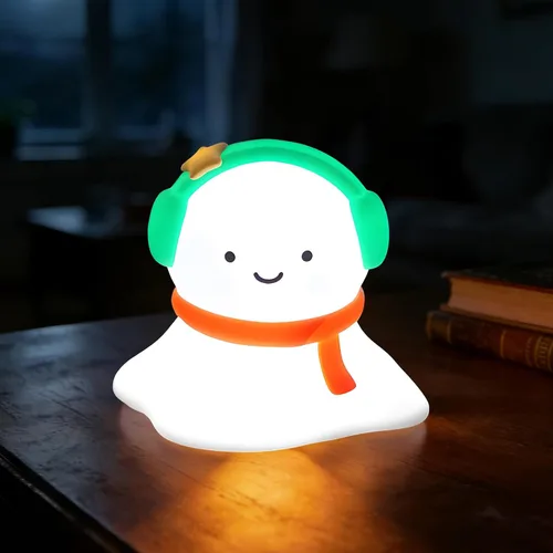 Miniatura 19 de Happy Duck Luz de noche con sombrero Regalo de cumpleaños Lámpara de silicona linda Dormitorio Luz de sueño LED Niños Linda luz nocturna Luz