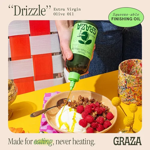 Miniatura 3 de Graza Drizzle - Aceite de oliva virgen extra, aceite de acabado de AOVE con alto contenido de polifenoles, cosecha temprana en una botella